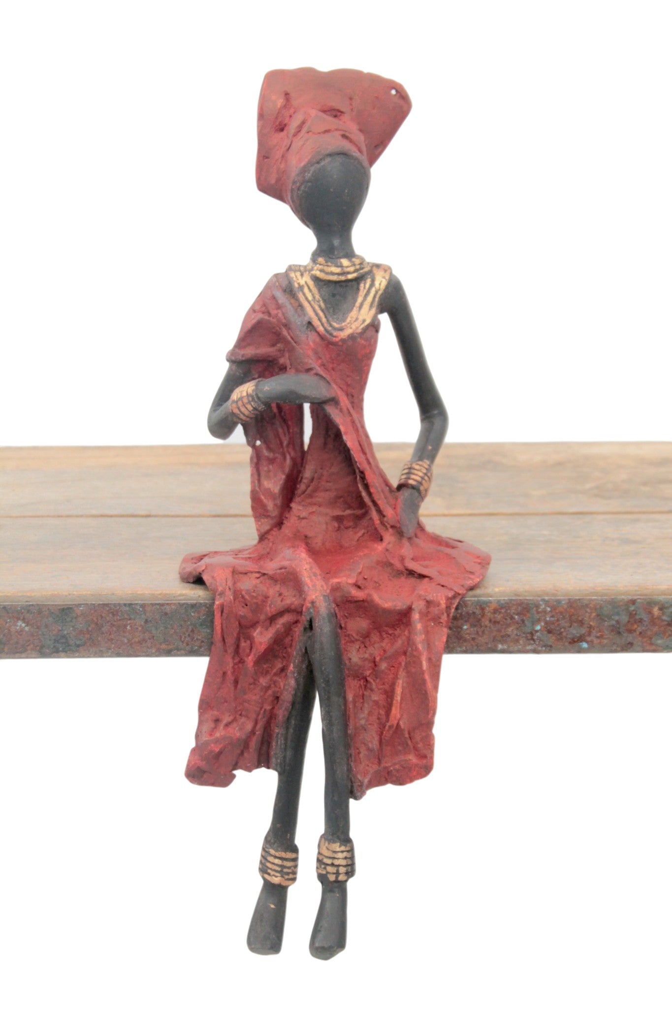 Bronze assis 25 cm rouge n°4 