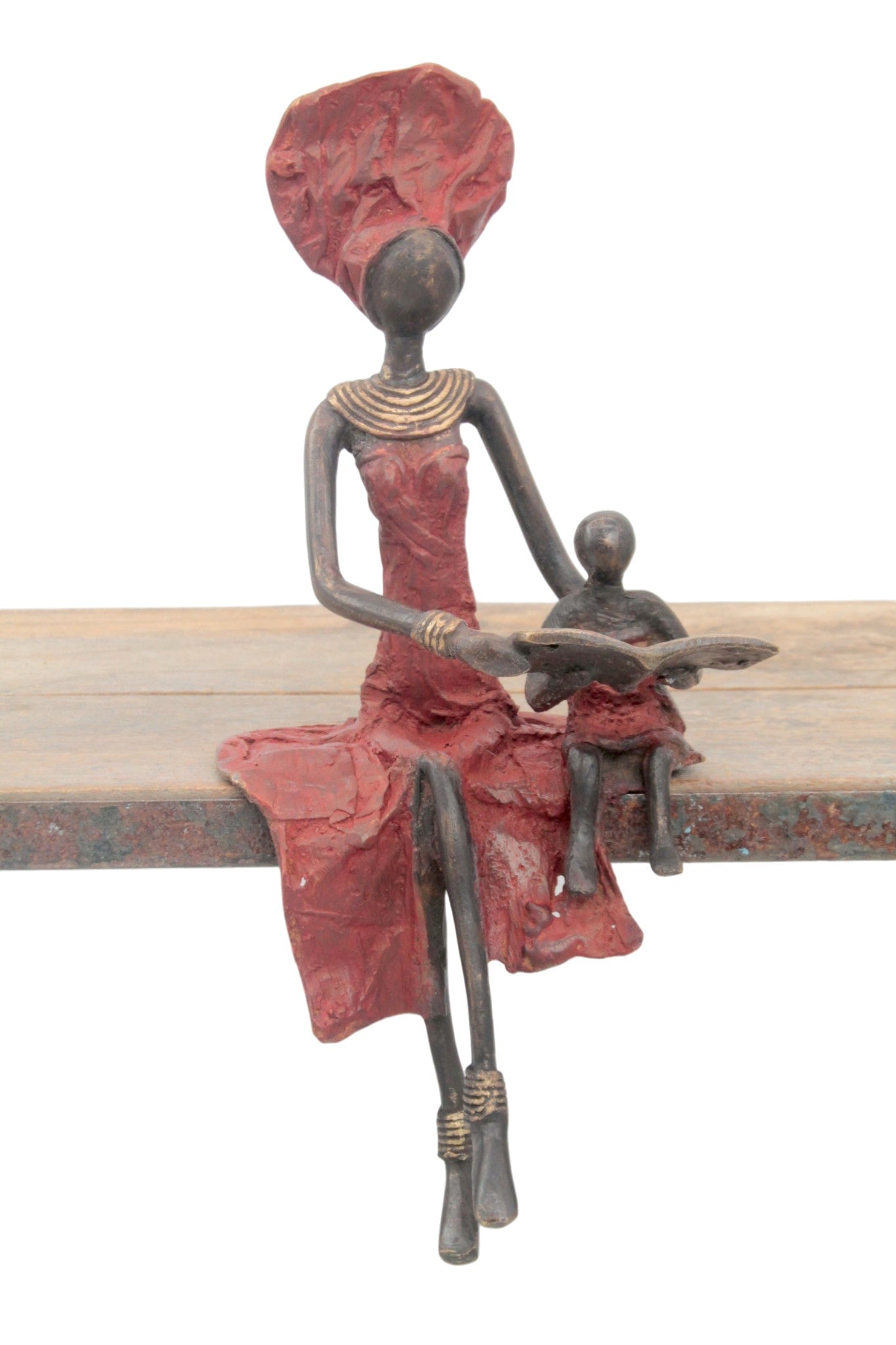 Bronze assis 25 cm rouge n°6 