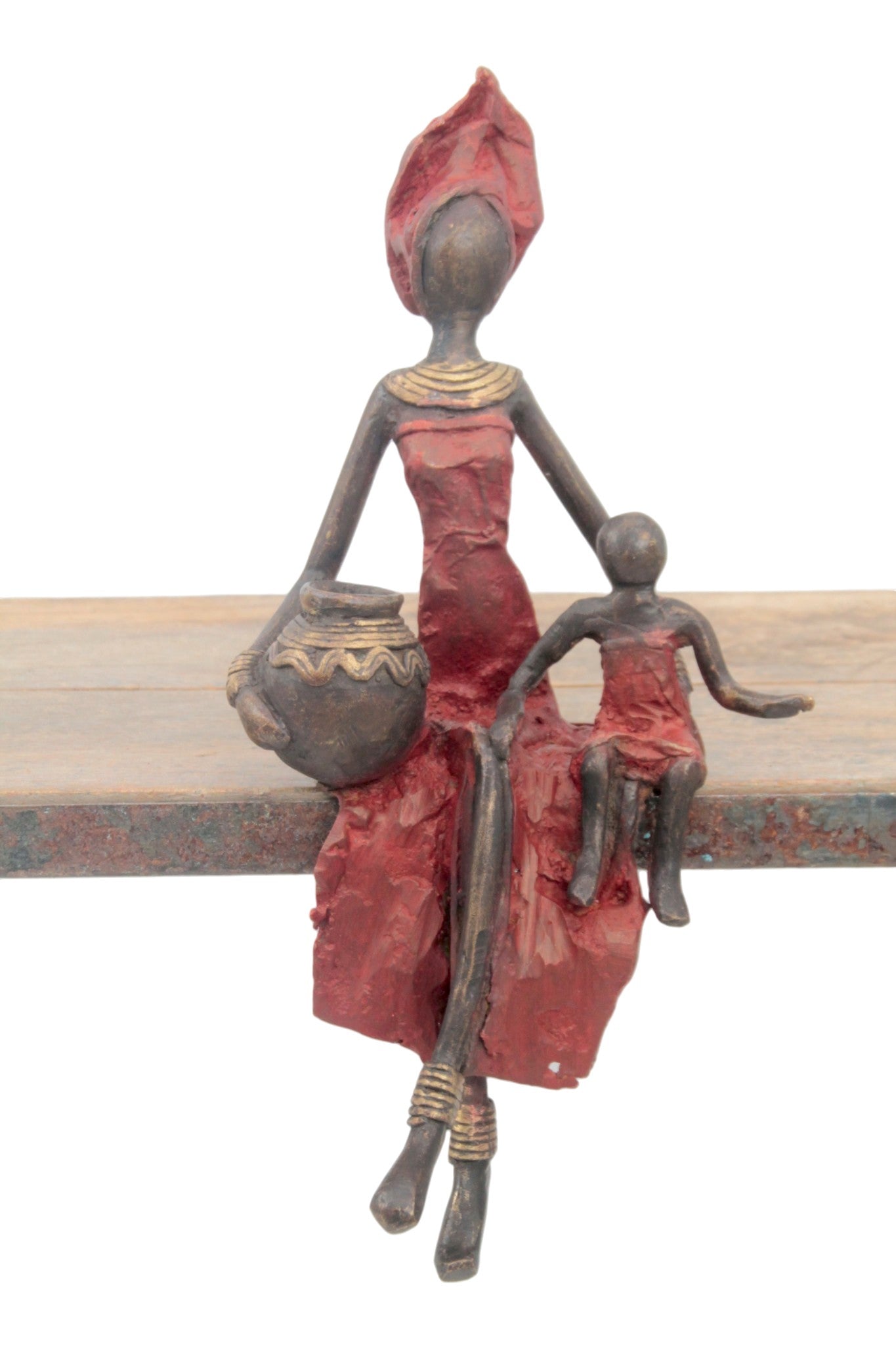 Bronze assis 25 cm rouge n°8 