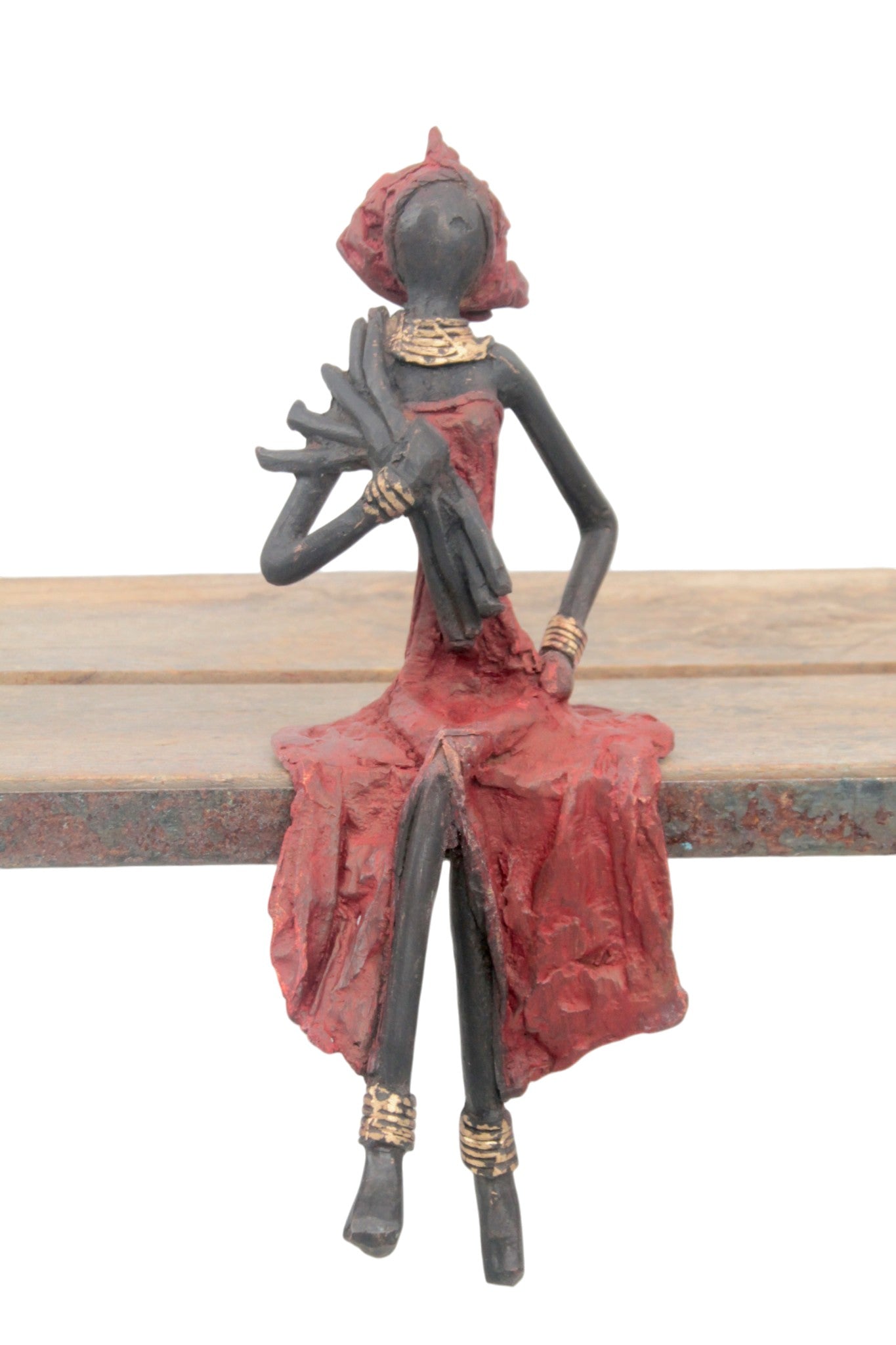 Bronze assis 25 cm rouge n°9 