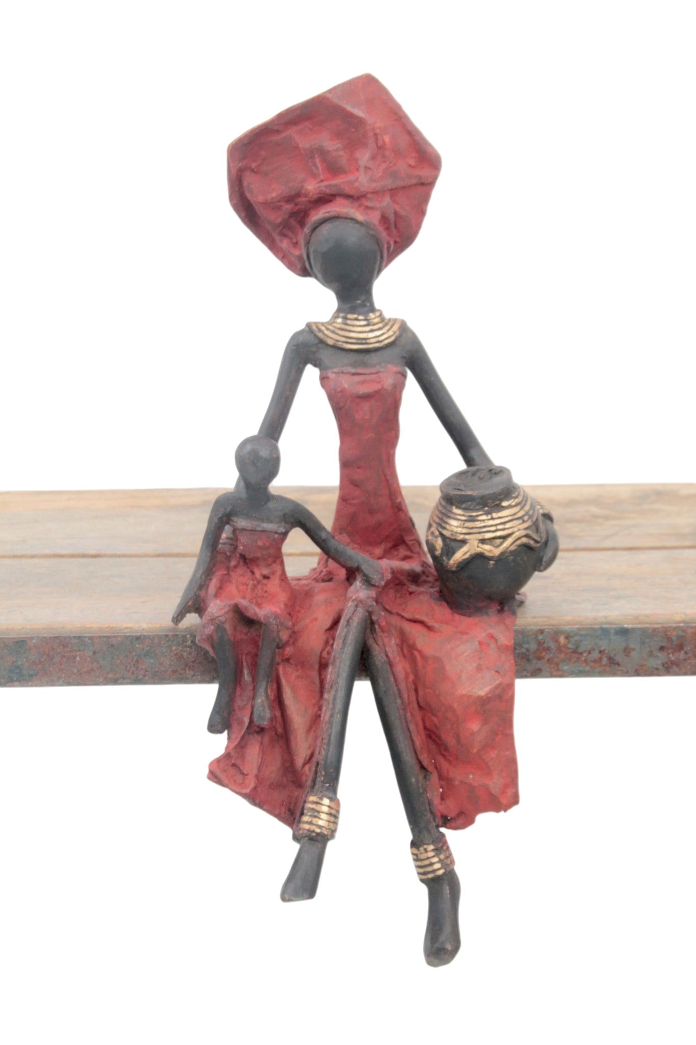 Bronze assis 25 cm rouge n°13 