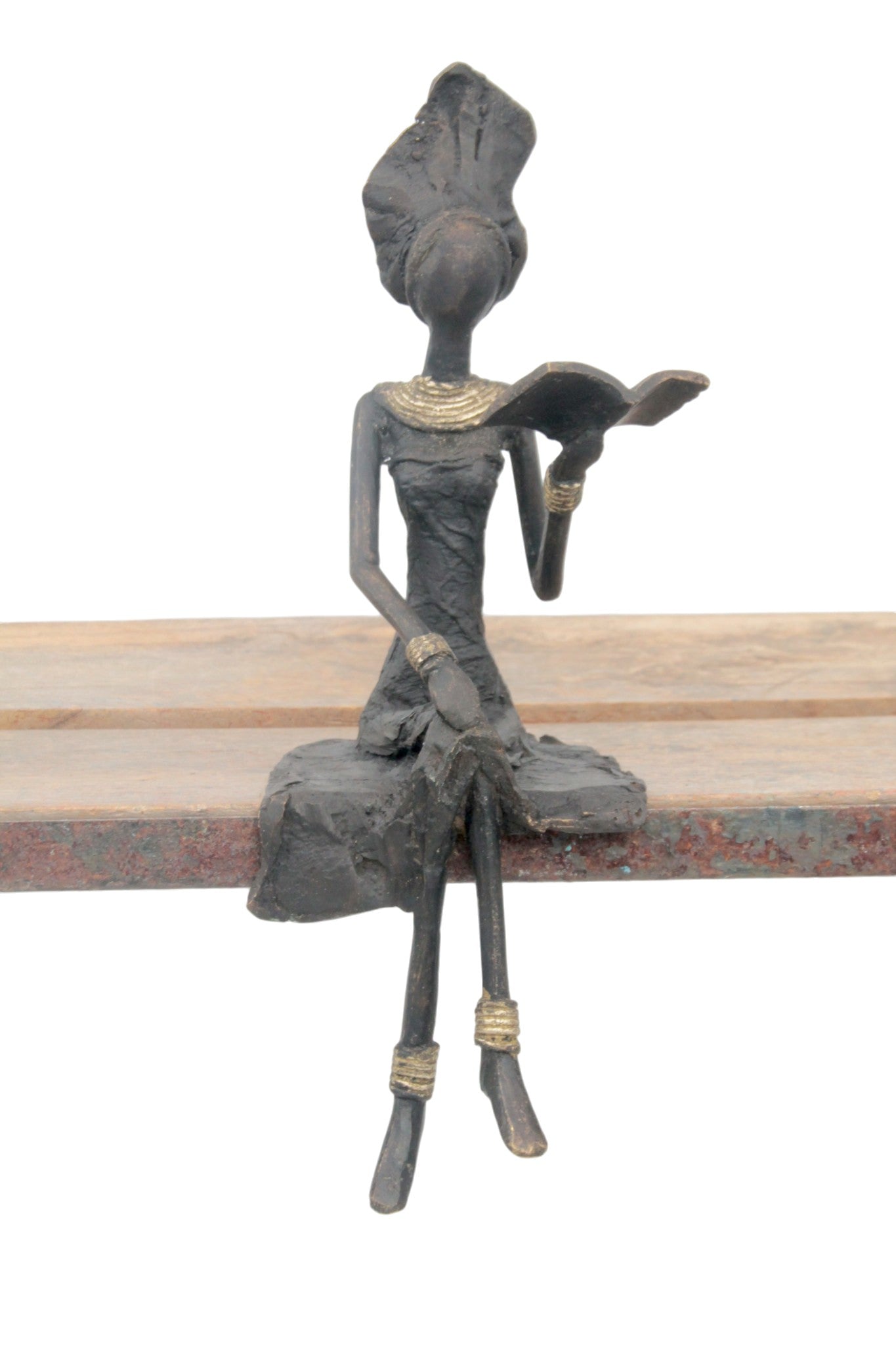 Bronze assis 25 cm noir n°20 