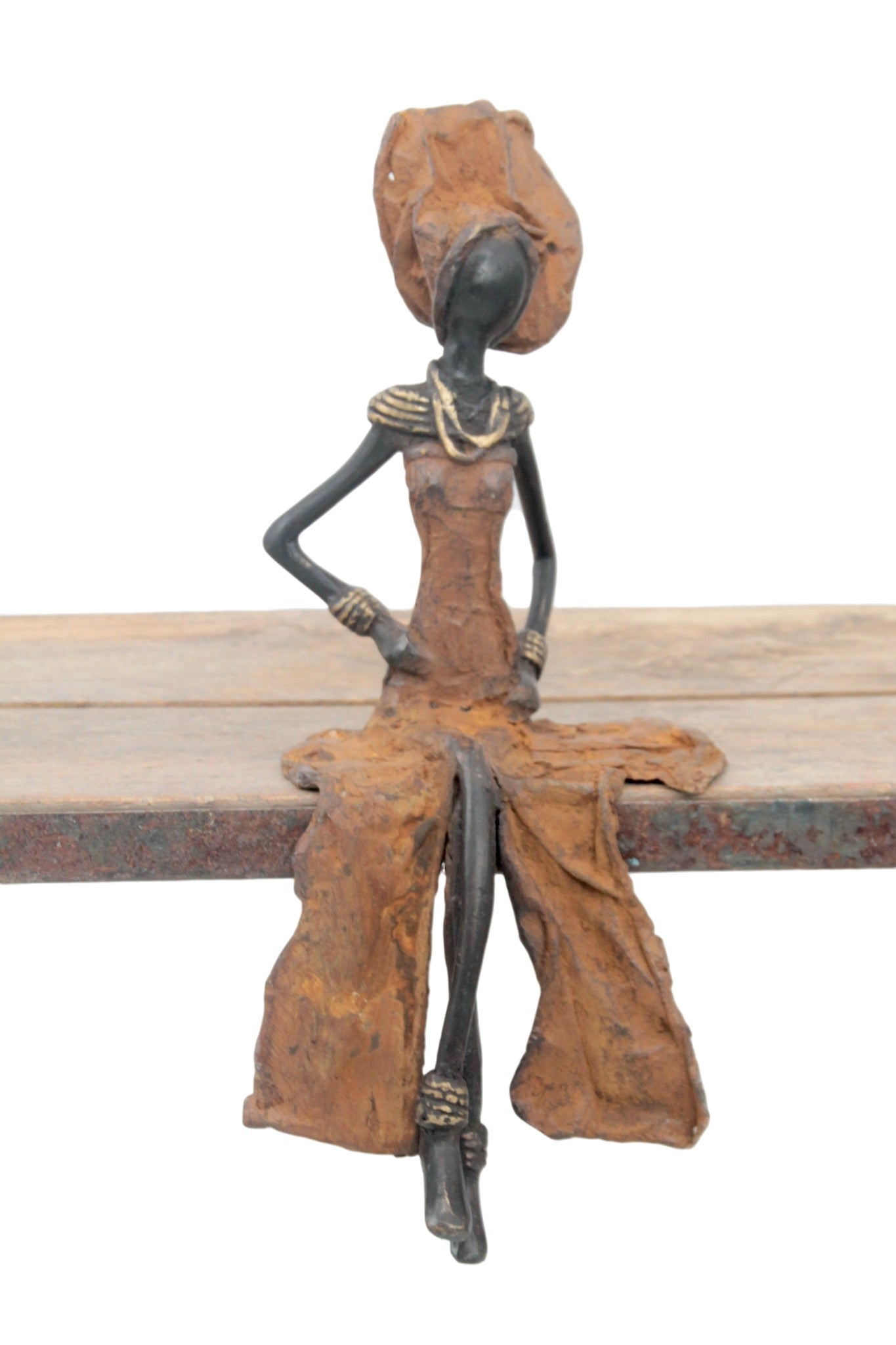 Bronze assis 25 cm marron n°11 