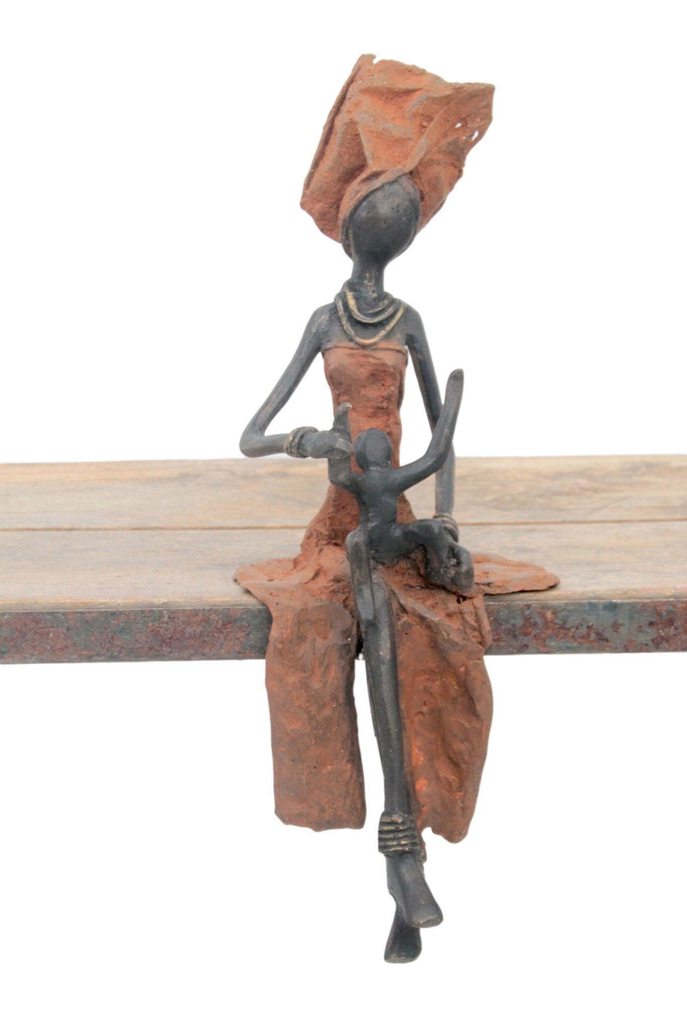 Bronze assis 25 cm marron n°12 