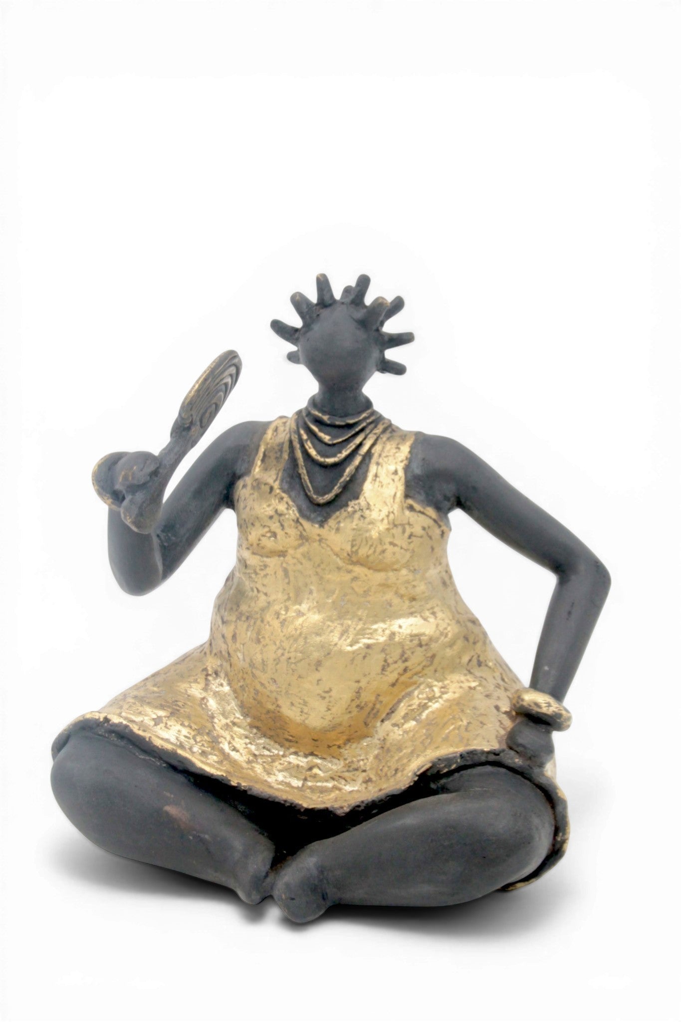 Bronze Big Mama 20 cm doré n°4 