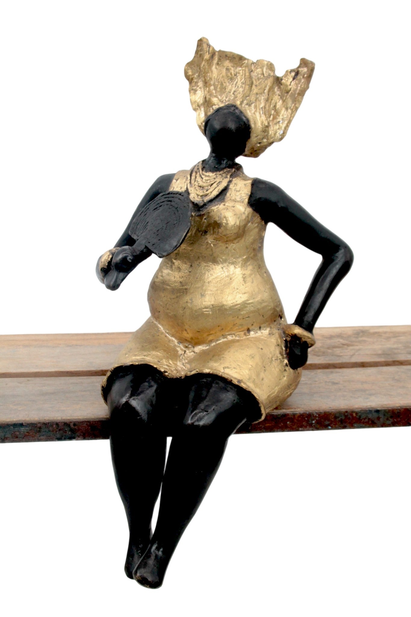 Bronze Big Mama 25 cm doré n°1 
