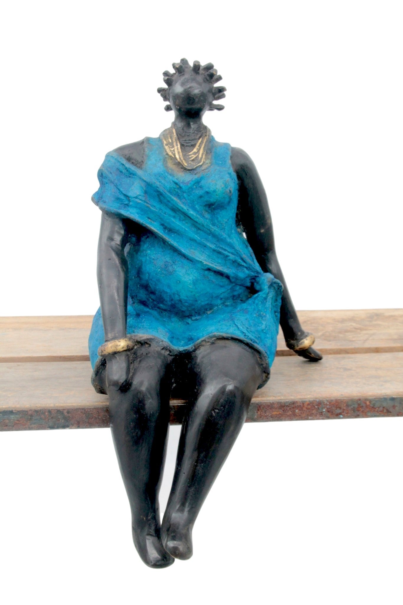 Bronze Big Mama 25 cm bleu n°1 