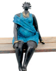 Bronze Big Mama 25 cm bleu n°1 