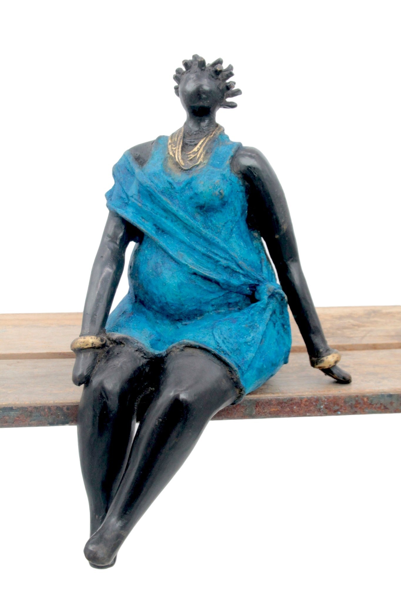 Bronze Big Mama 25 cm bleu n°1 