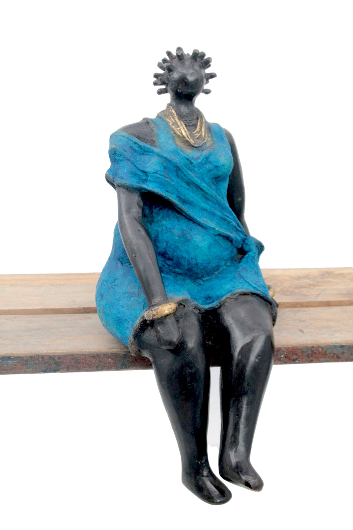 Bronze Big Mama 25 cm bleu n°1 