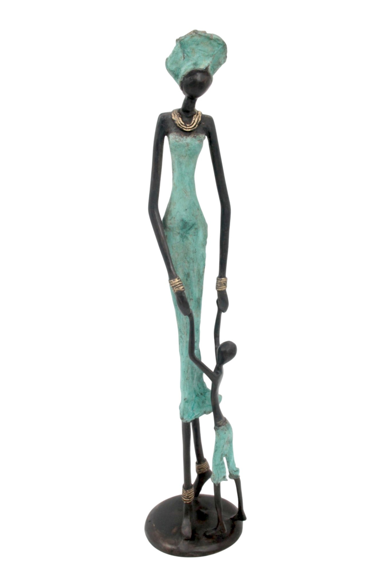 Bronze 55 cm turquoise n°4 