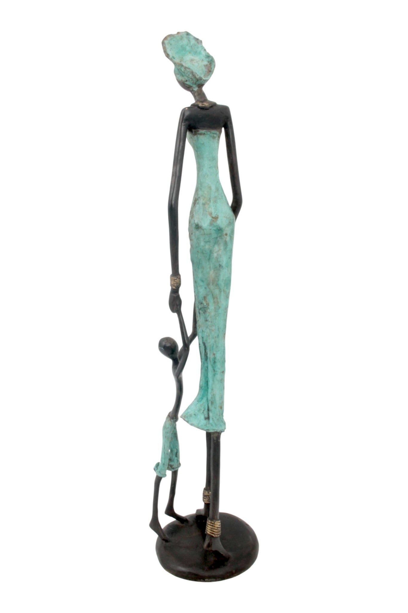 Bronze 55 cm turquoise n°4 