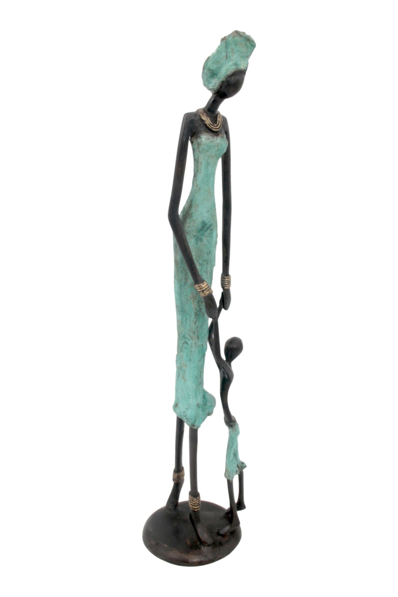 Bronze 55 cm turquoise n°4 