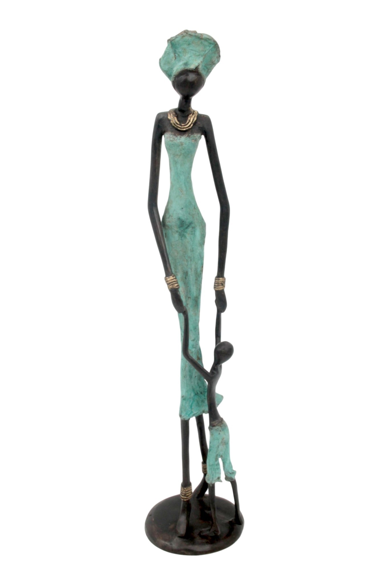 Bronze 55 cm turquoise n°4 