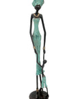Bronze 55 cm turquoise n°4 