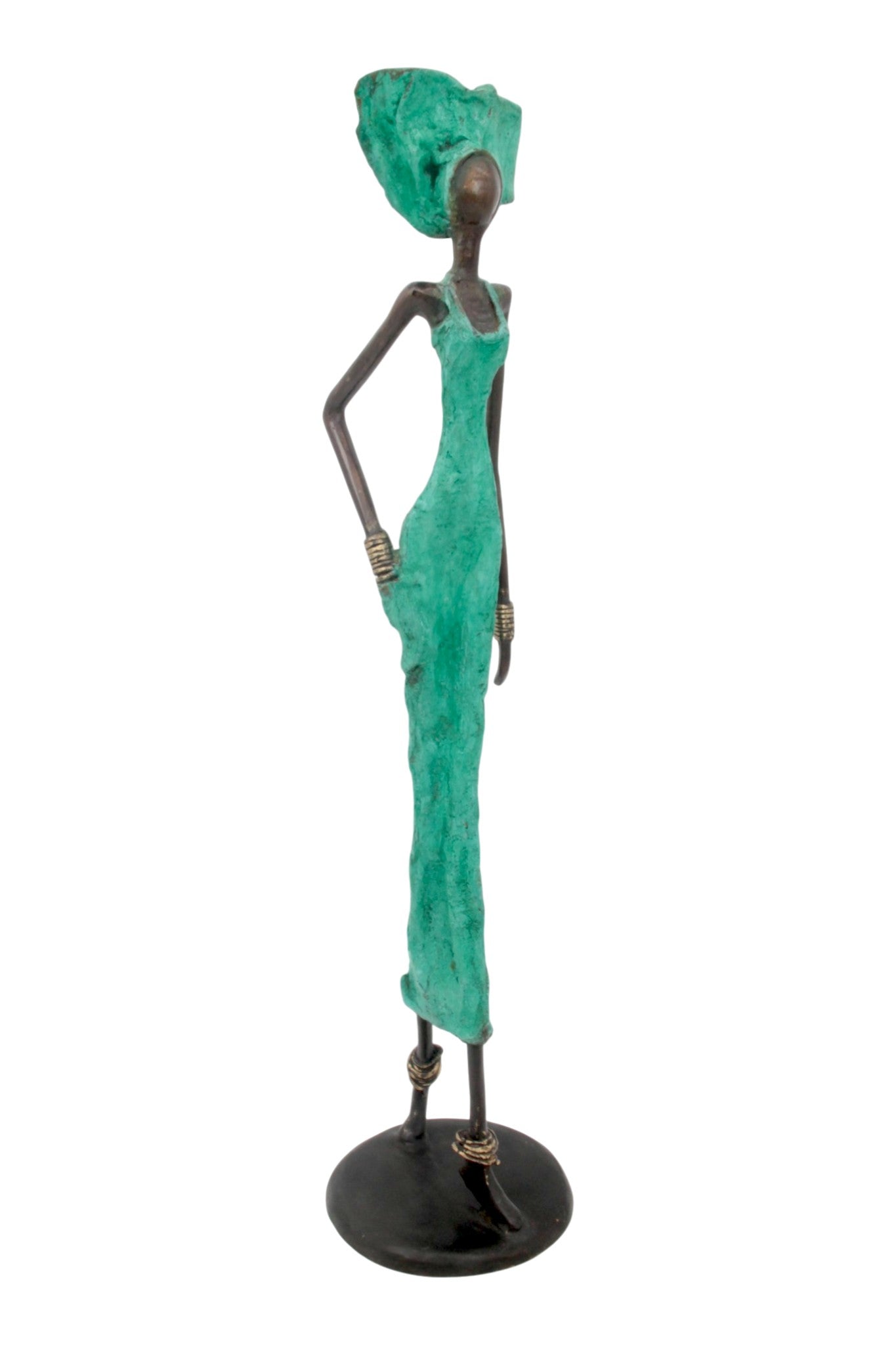 Bronze 55 cm turquoise n°5 