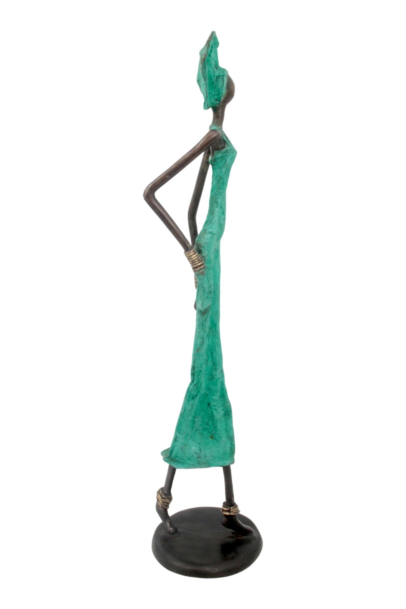 Bronze 55 cm turquoise n°5 