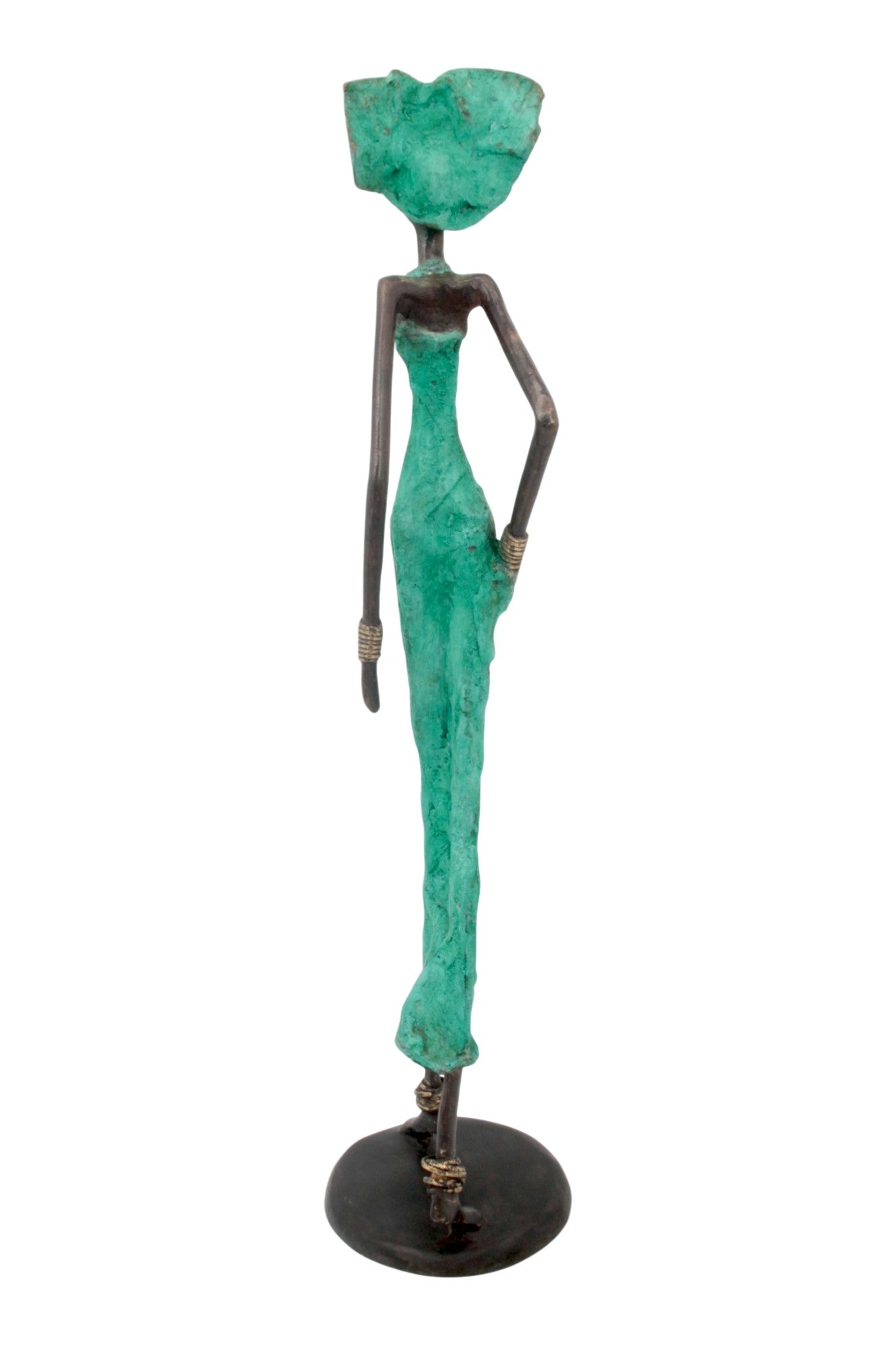 Bronze 55 cm turquoise n°5 