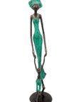 Bronze 55 cm turquoise n°6 