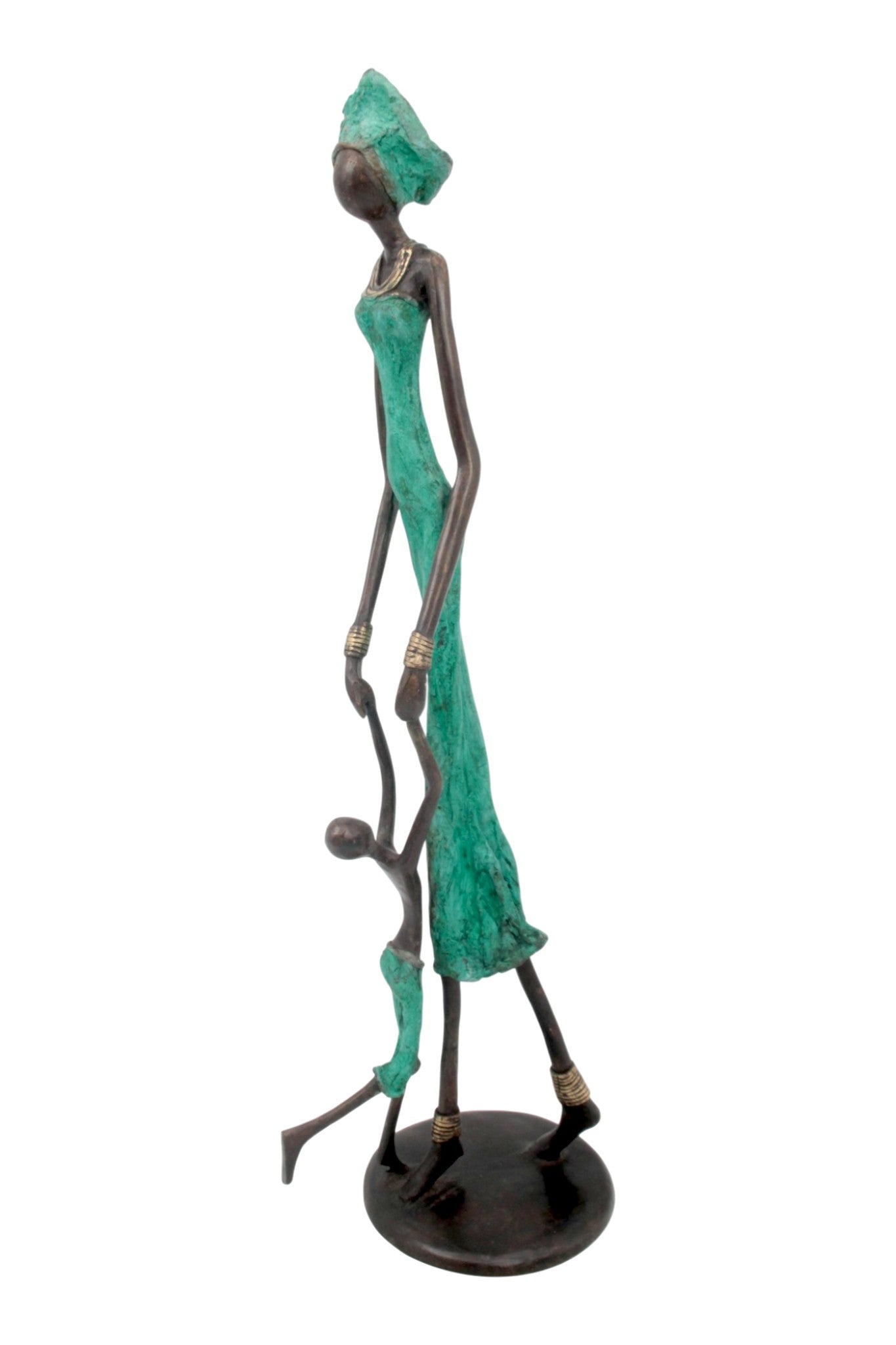 Bronze 55 cm turquoise n°6 