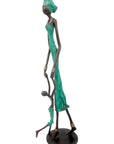 Bronze 55 cm turquoise n°6 