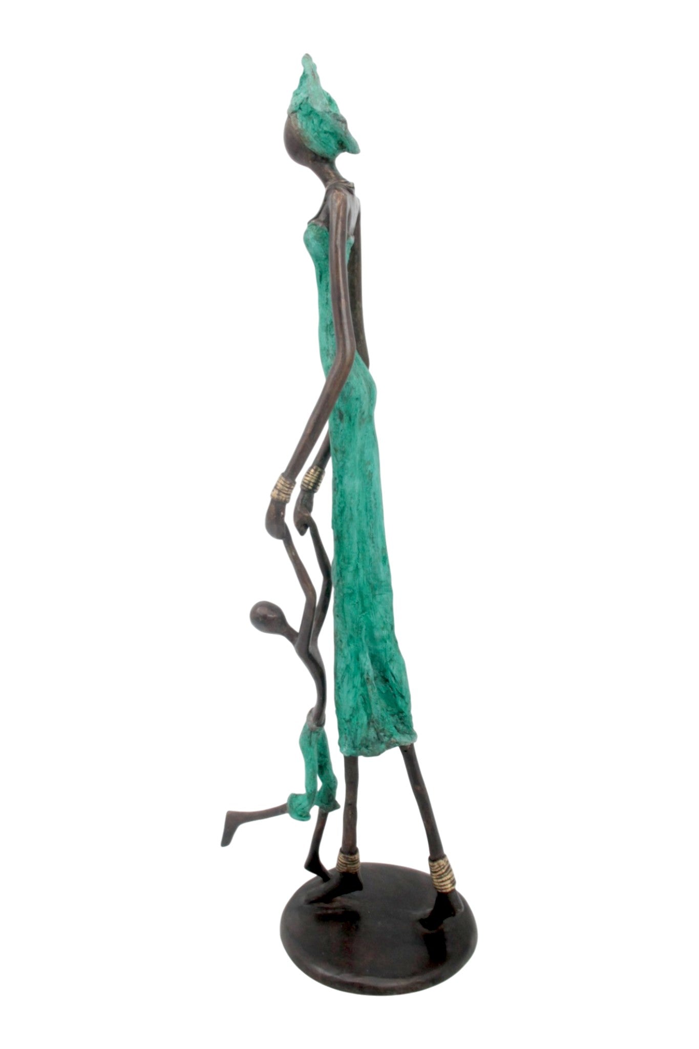 Bronze 55 cm turquoise n°6 