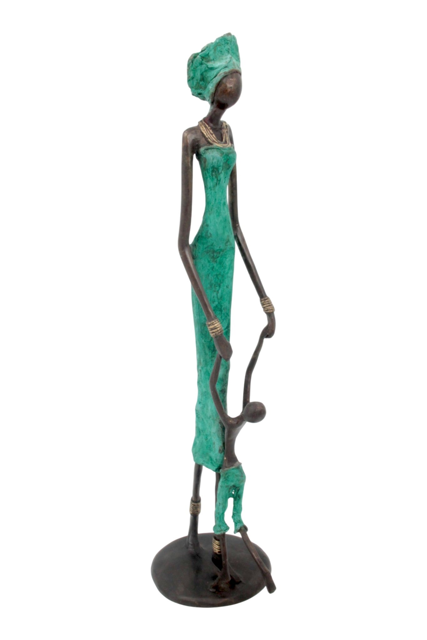 Bronze 55 cm turquoise n°6 