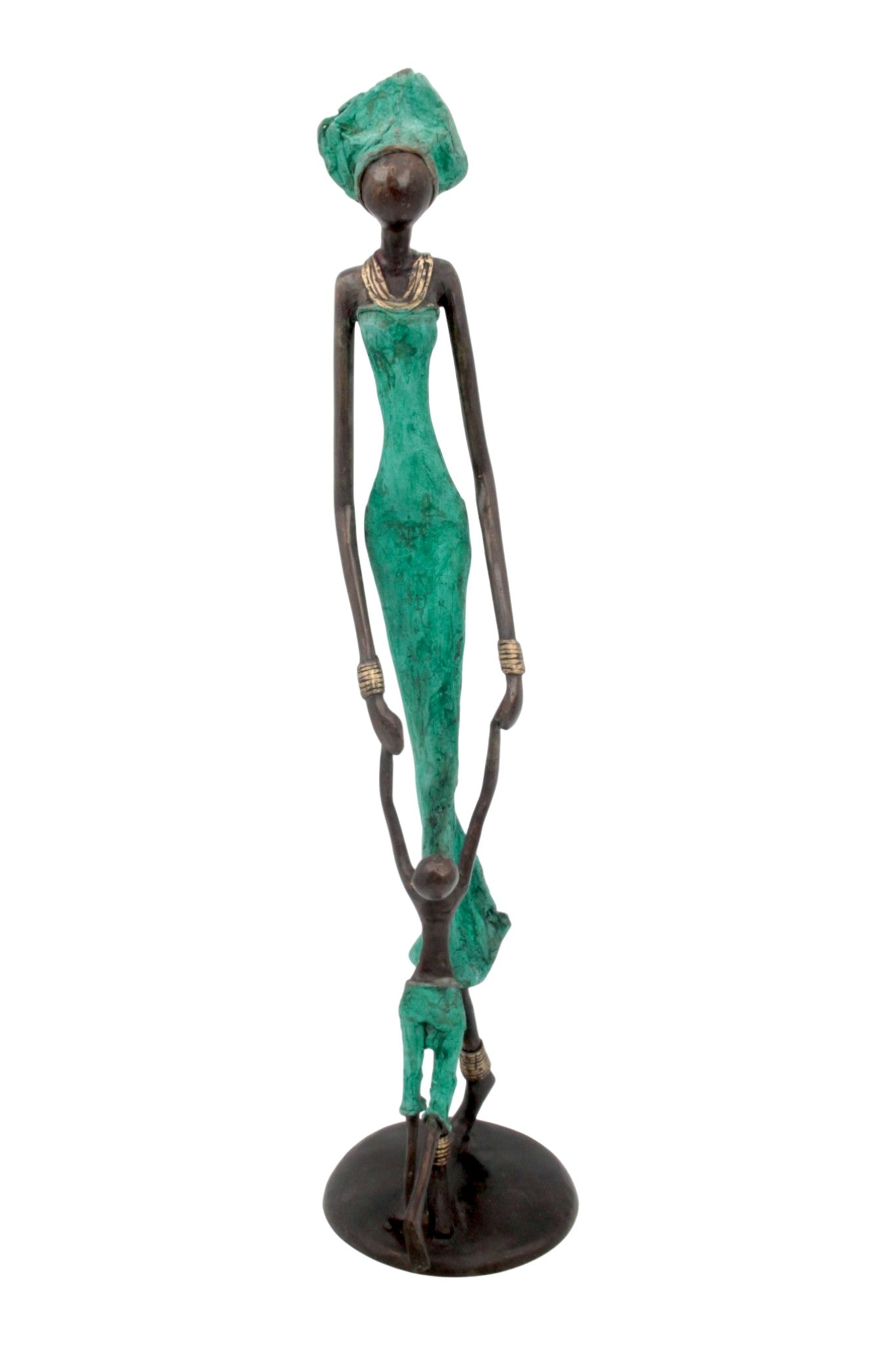 Bronze 55 cm turquoise n°6 