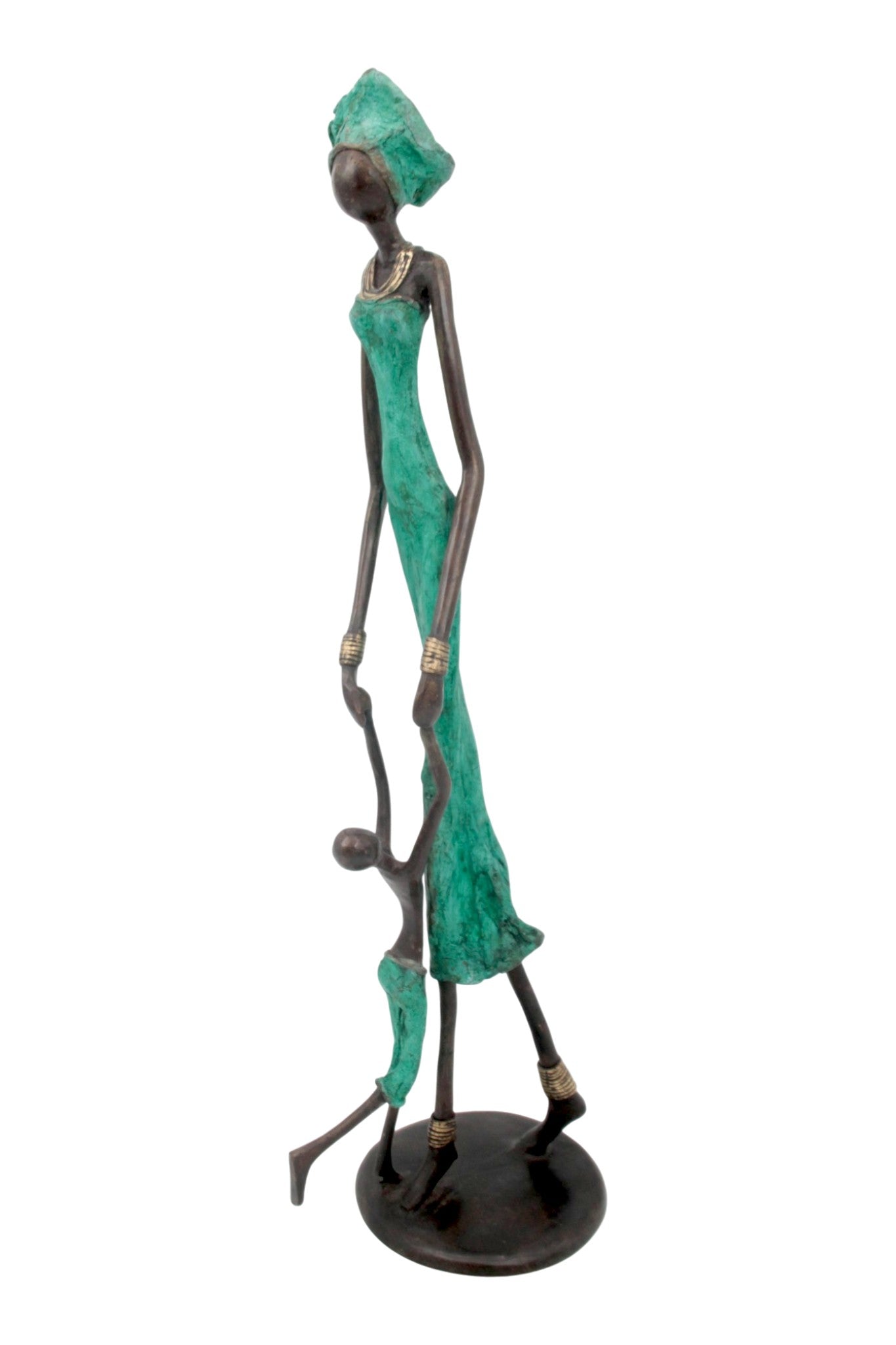 Bronze 55 cm turquoise n°6 