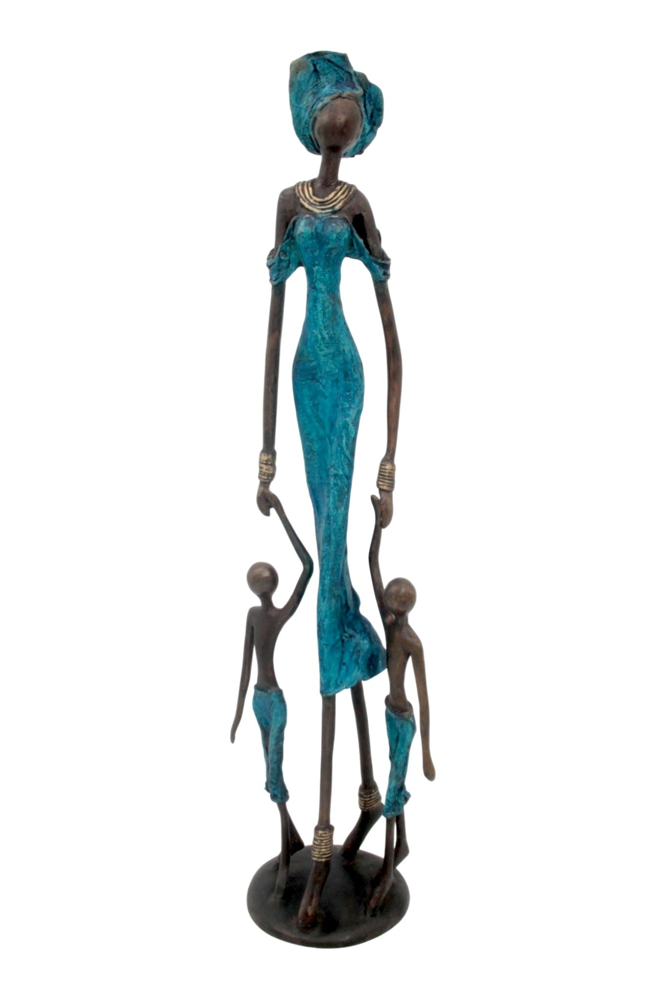 Bronze 55 cm bleu n°2 