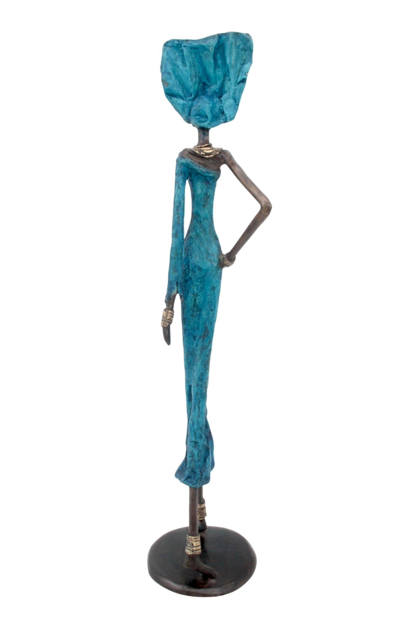 Bronze 55 cm bleu n°4 