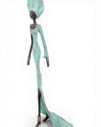 Bronze sans socle 55 cm turquoise n°2 