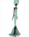 Bronze sans socle 55 cm turquoise n°2 