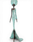 Bronze sans socle 55 cm turquoise n°2 