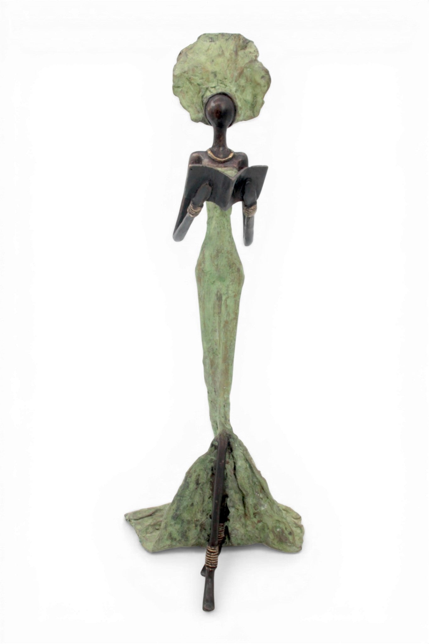 Bronze sans socle 55 cm vert n°2 