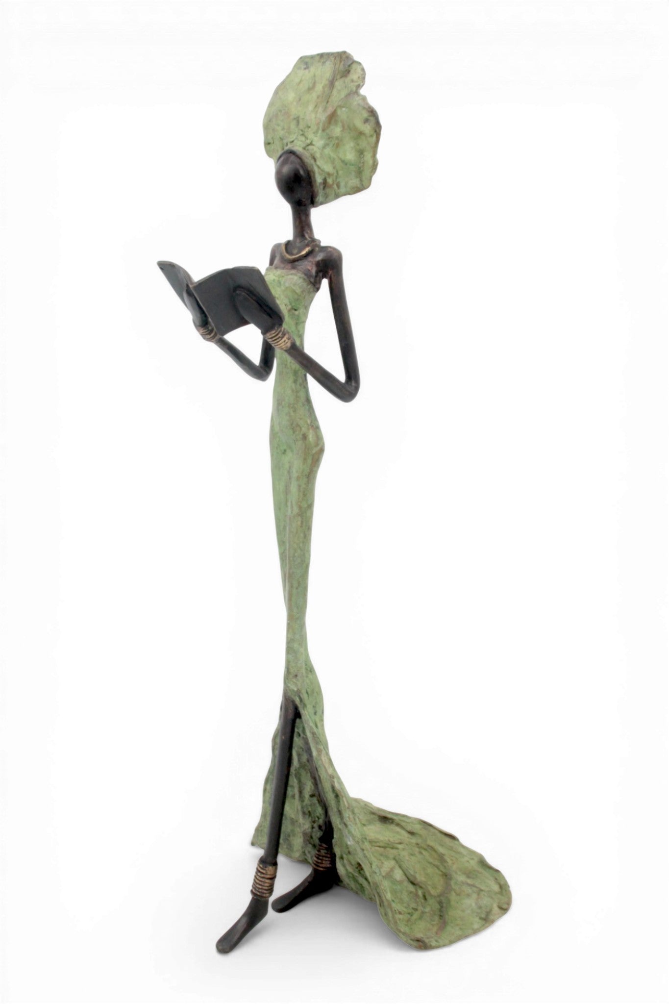 Bronze sans socle 55 cm vert n°2 