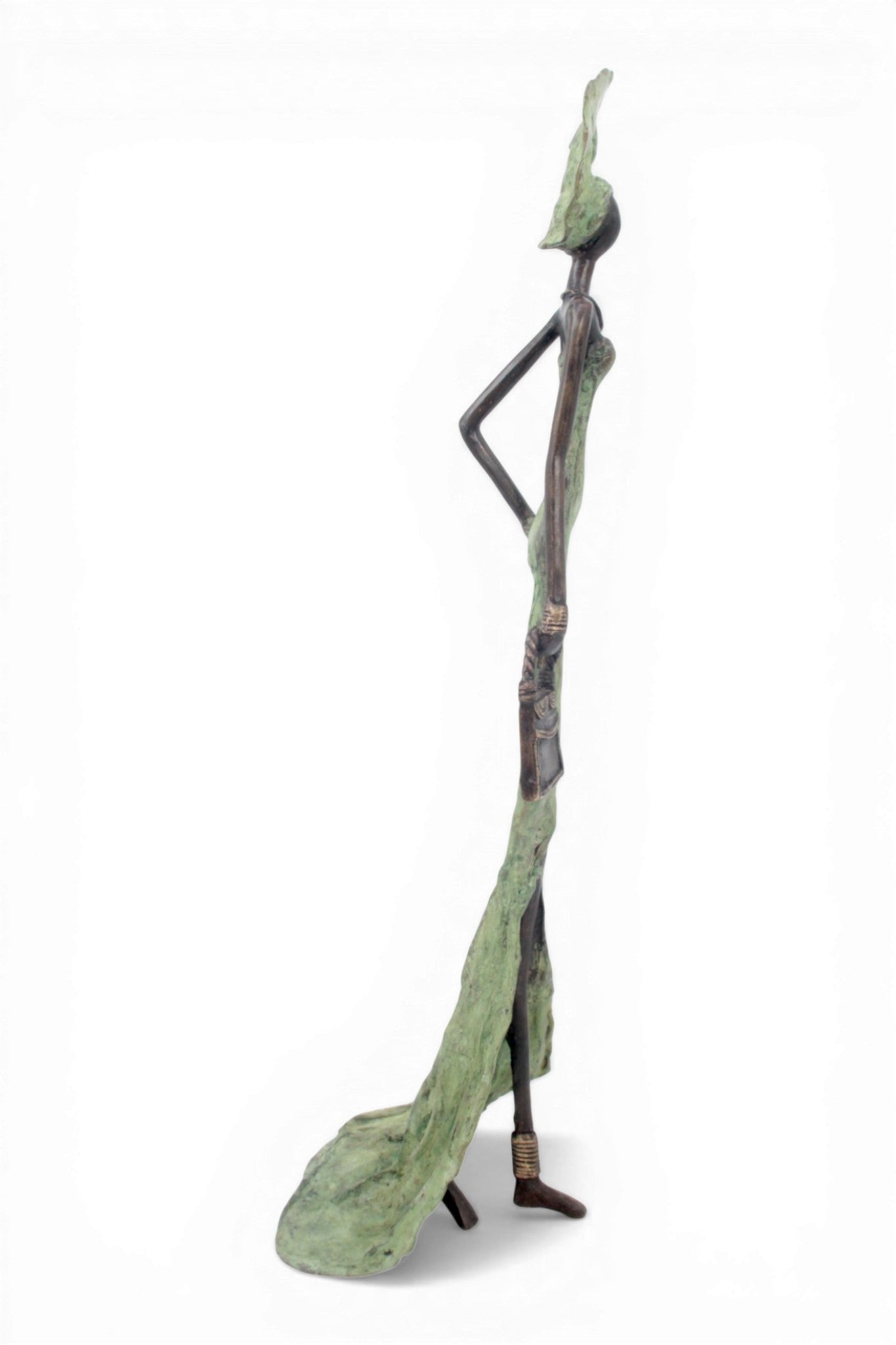Bronze sans socle 55 cm vert n°3 