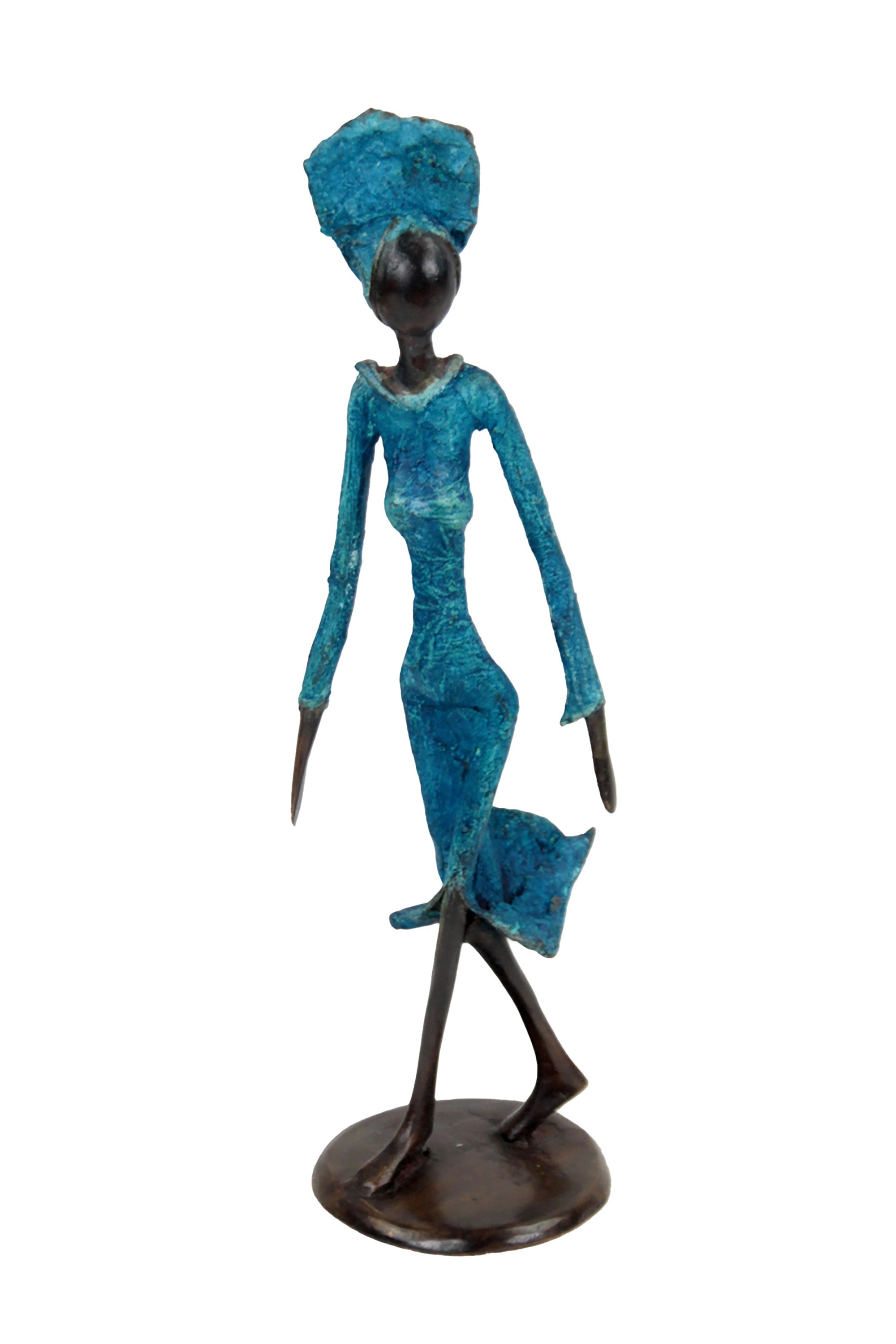 Bronze 25 cm bleu n°4 Bronzes d'Afrique