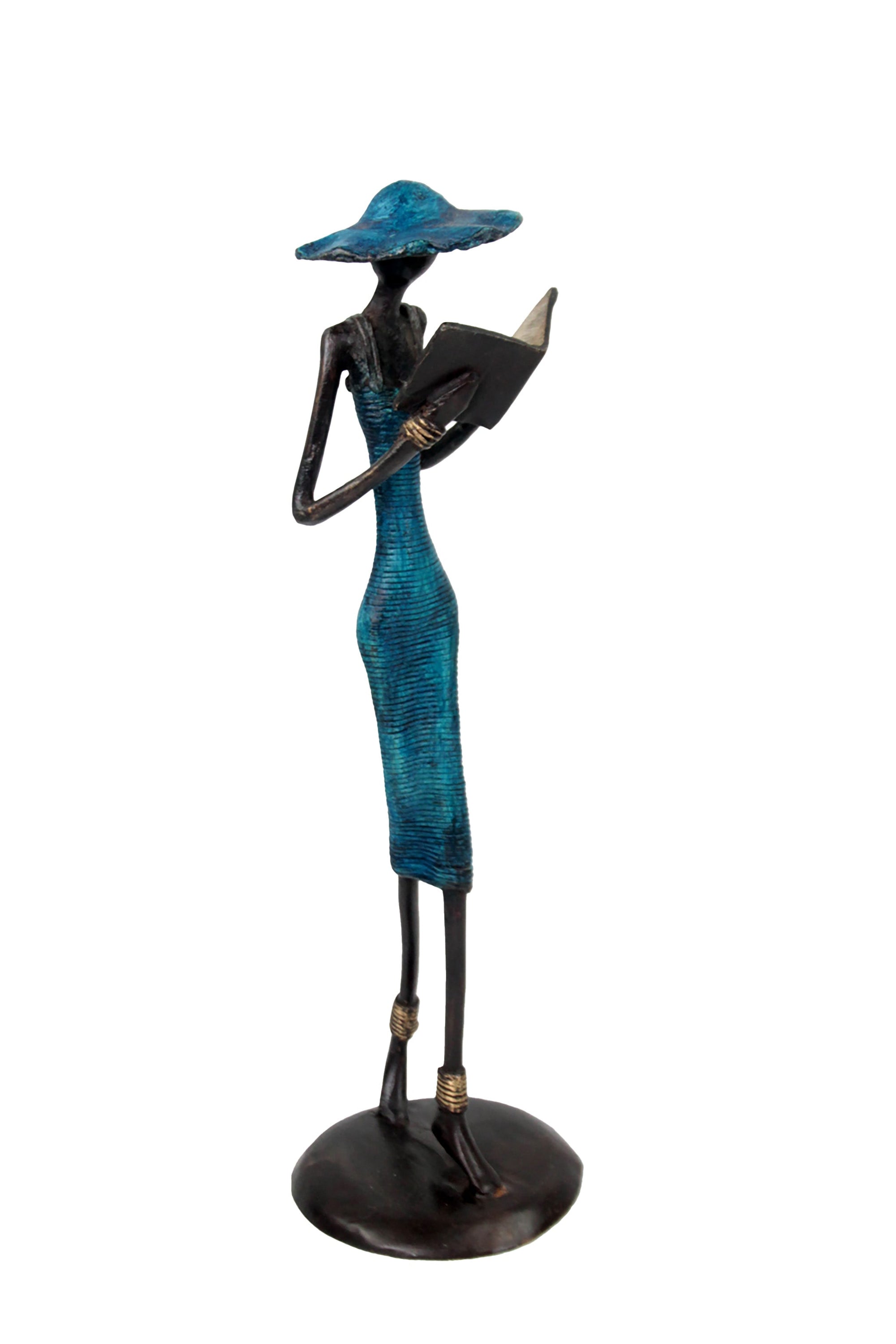 Bronze 35 cm bleu n°7 Bronzes d'Afrique