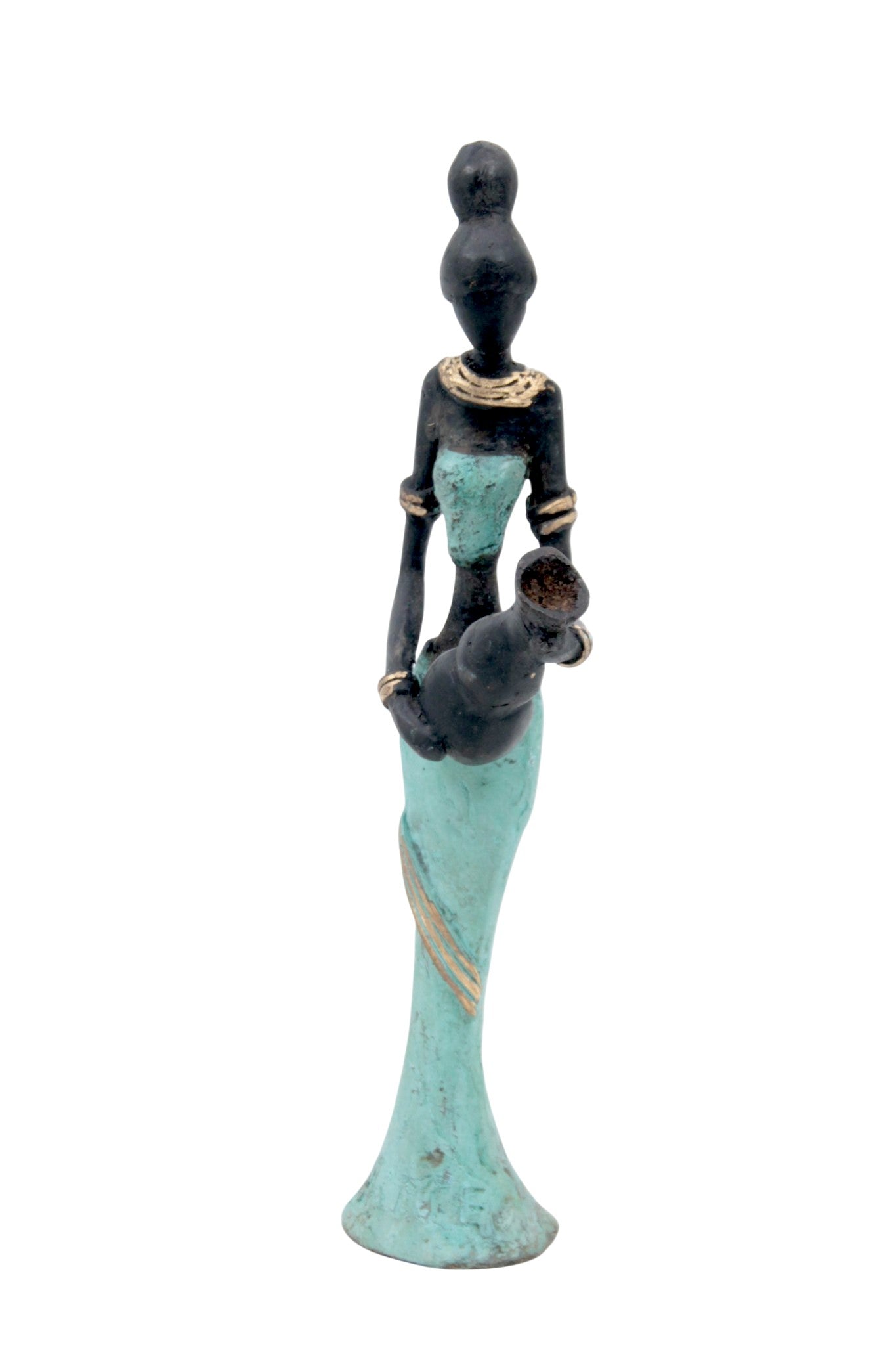 Bronze Mohamadi Dermé 20 cm turquoise n°9 