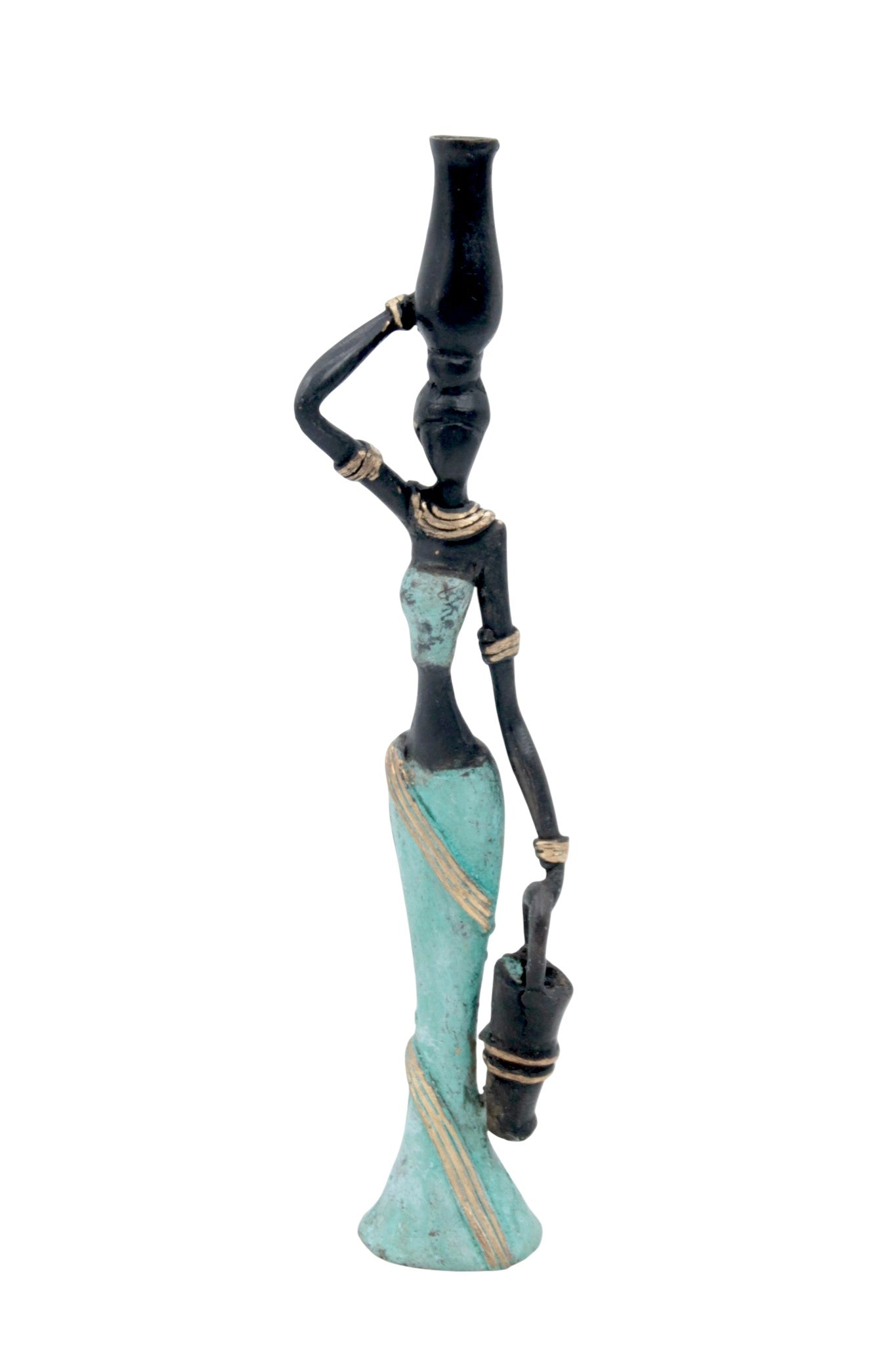 Bronze Mohamadi Dermé 20 cm turquoise n°15 