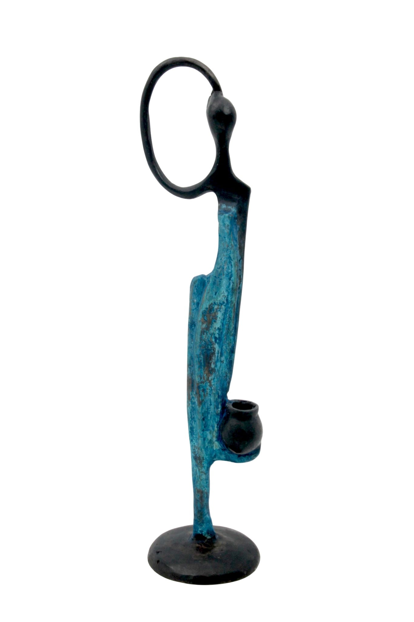 Abdoulaye's bronze 25cm blue n°10 