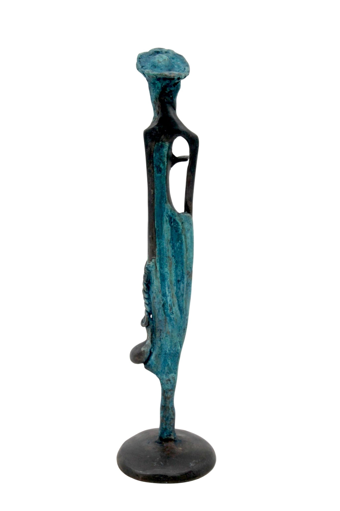 Abdoulaye's bronze 25cm blue n°11 