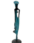 Abdoulaye's bronze 25cm blue n°11 