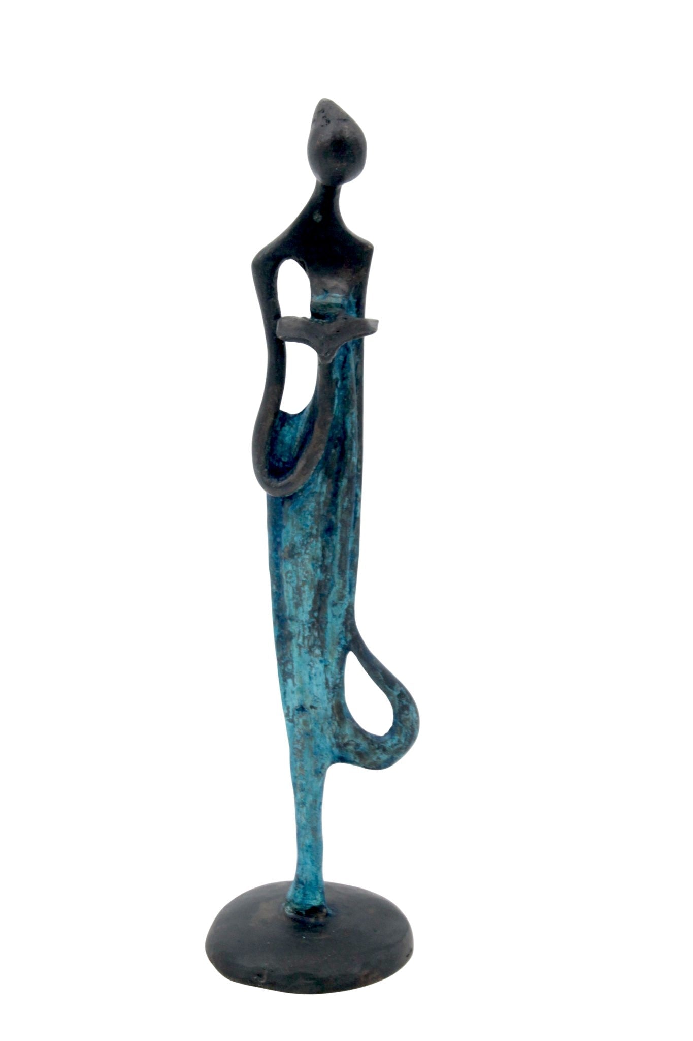 Abdoulaye's bronze 25cm blue n°12 
