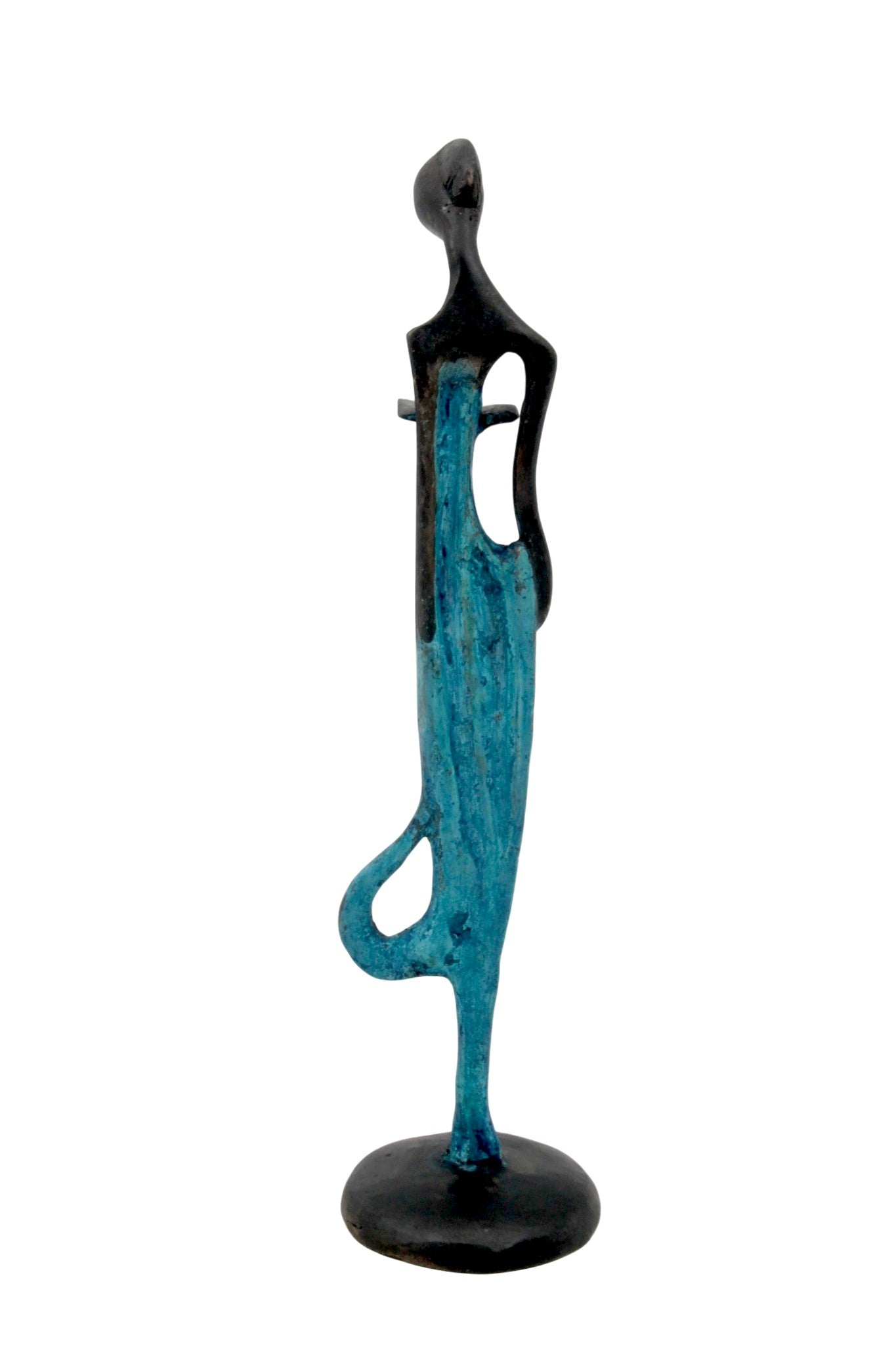Abdoulaye's bronze 25cm blue n°12 