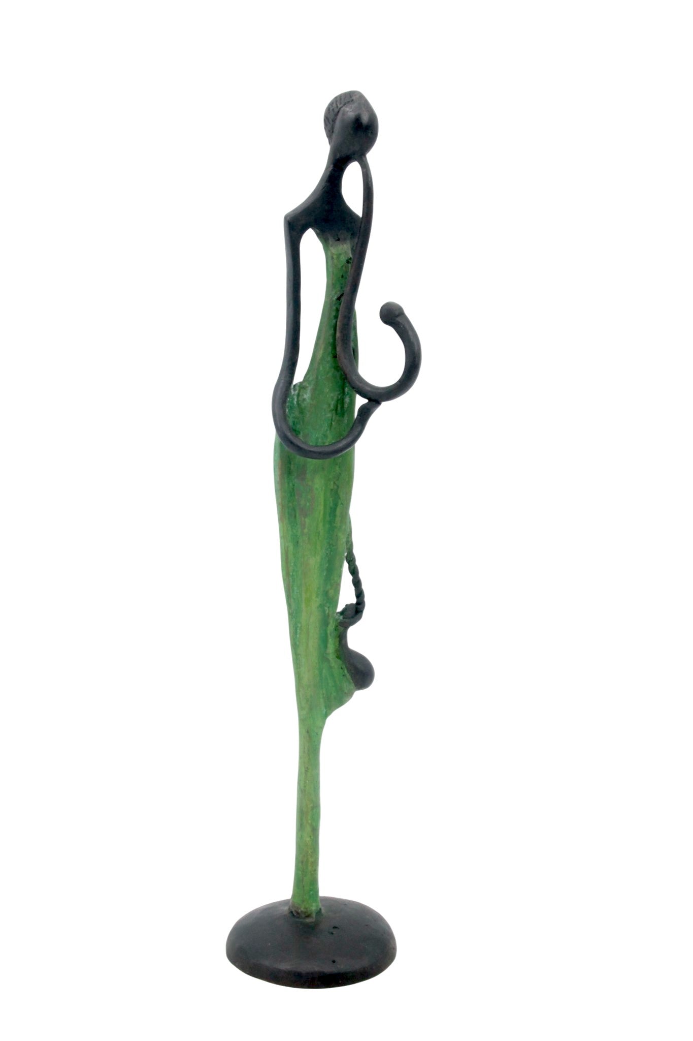 Bronze d'Abdoulaye 35cm vert n°1 