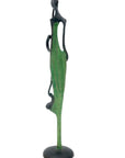 Bronze d'Abdoulaye 35cm vert n°1 