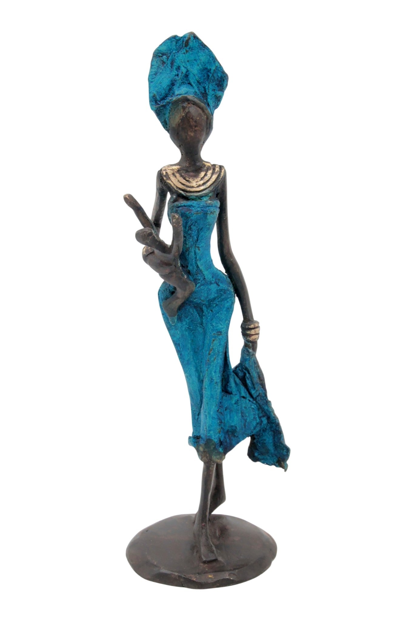 Bronze 20 cm bleu n°7 