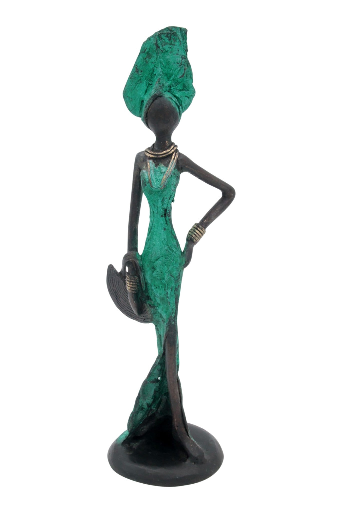 Bronze 25 cm vert n°12 